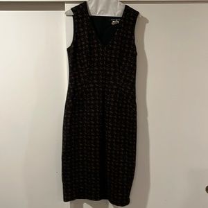 Black and brown textured dress by Lida Baday great fit size 8